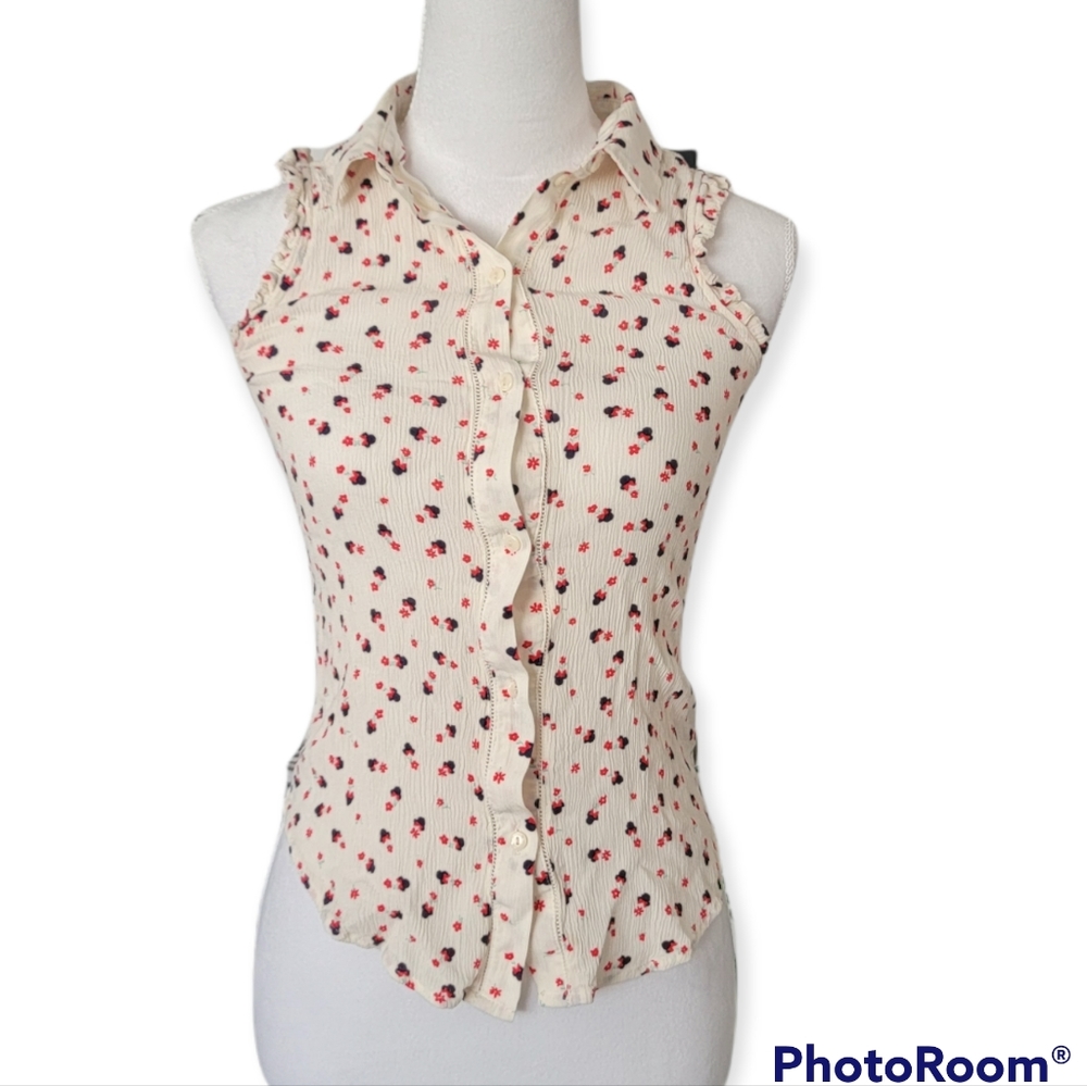 DISNEY a collection by LAUREN CONRAD BUTTON DOWN WOMEN'S TOP SMALL